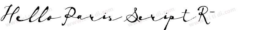 Hello Paris Script R字体转换 Hello Paris Script R字体转换